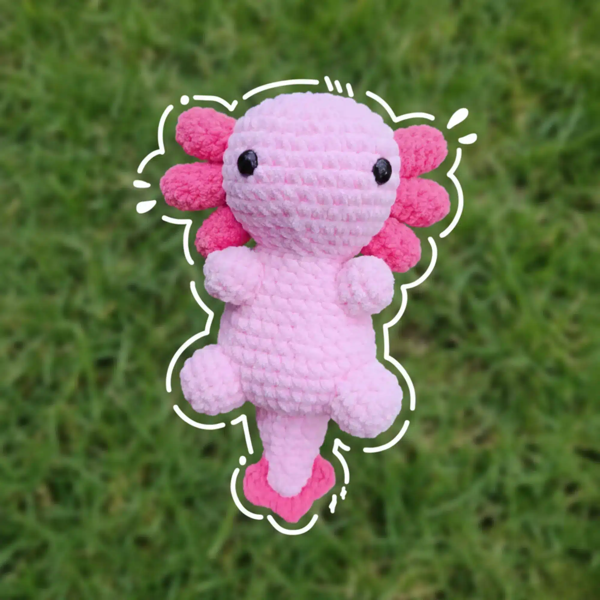 Crochet axolotl